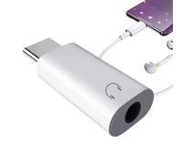 Adaptador de auriculares genérico, tipo C Audio Converter, 1,38 in Plug Connector, Compact Signal Bridge, Plug and Play for Phone, Tablet, Laptop, Amplifier, Speaker, Music Device, Sound System