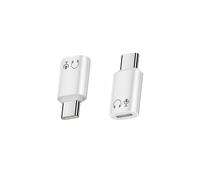 Adaptador de Auriculares Lightning Hembra a USB-C Macho de Aluminio - Escucha y Llama con Calidad HiFi White