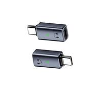 Adaptador de Auriculares Lightning Hembra a USB-C Macho para Audio y Carga Grey