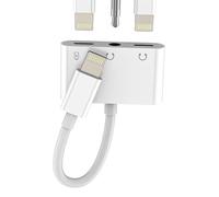 Adaptador de Auriculares Lightning para iPhone Apple MFI Certified AUX Audio Doble Conector Jack y Cable de Carga Splitter 3,5 mm Headphone Jack para iPad Charge Power Connector Teléfono