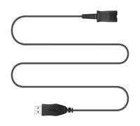 Adaptador de Auriculares QD a USB Cable, Conector QD a Cable de Enchufe USB-A para Plantronics Quick Disconnect auriculares con cable Compatible con Computer Laptop PC Mac UC Skype Lync Windows Linux