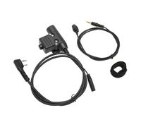 Adaptador de auriculares tácticos con transmisión de sonido nítida, versión militar PTT para radios Baofeng y Kenwood, cable con diseño