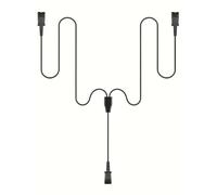 Adaptador de auriculares Y-Splitter Cable de entrenamiento en Y a auriculares QD compatible con auriculares de desconexión rápida Plantronics, conector de cable divisor para centro de llamadas