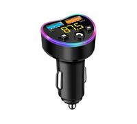 Adaptador de autoridad - Adaptador de automóvil inalámbrico | Cargador de automóvil USB de doble puerto para una carga rápida: receptor de audio de reproductor de mp3 inalámbrico con una llamada de au