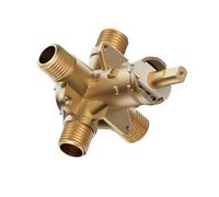 Adaptador de bañera/ducha de latón de 4 puertos con roscas de 0.5 pulgadas y diseño de salida múltiple para cartuchos compatibles con Posi Temp