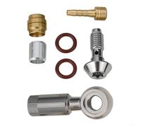 Adaptador de banjo para manguera hidráulica Magura MT4 MT4E MT5 MT6 MT7, construcción de metal, color plateado, diseño ligero para reemplazo de componentes de freno de ciclismo (A)