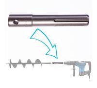 Adaptador de barrena de tierra para martillo perforador SDS MAX / taladro de tierra para agujeros para postes, estacas, vallas