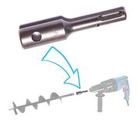 Adaptador de barrena de tierra para martillo perforador SDS PLUS (SDS+) / taladro de tierra para agujeros para postes, estacas, vallas
