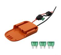 Adaptador de base de batería para Ridgid para sistemas Aeg de 18 V con fusible integrado de 30 W y carcasa de plástico para uso en equipos de taller