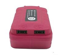 Adaptador de batería a USB de 20 V con luz LED, fuente de alimentación portátil, iluminación de crisis, convertidor USB dual para fuente de alimentación portátil, cargador de teléfono de crisis para