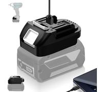 Adaptador de batería BS18MT para Bosch GBA a Makito, adaptador para herramienta Makita a batería Bosch Professional de 18 V con puerto de carga rápida USB A y C (solo convertidor)