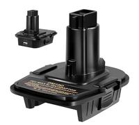 Adaptador de Batería Compatible con Dewalt 18 V a 20 V DM18D con USB, Batería de Litio Fabricada en ABS+PC, Apta para Cargar Teléfonos Móviles, Relojes y Ordenadores (10.5 × 8.5 × 9.5 cm) (Negro)