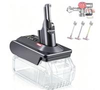 Adaptador de batería compatible con Dyson V7 V8, compatible con batería DeWalt de 20 V MAX para alimentar aspiradoras inalámbricas Animal/Motorhead/Absolute, convertidor de aspiradora de barra de