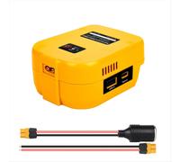 Adaptador de batería con puerto USB/Tipo C/XT60, convertidor reductor de 18 V a 12 V para coche RC DeWalt Power Wheels de 20 V