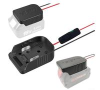 Adaptador de batería de 18 V con puertos USB duales e interruptor para la serie BL18 - Convertidor de fuente para luces de trabajo, ventiladores, coches RC - Fusible de 30 A protegido - Carcasa negra