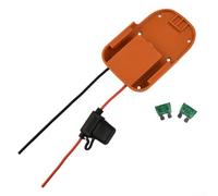 Adaptador de batería de 18 V para Ridgid, convertidor de rueda eléctrica DIY con cable de silicona de 14 AWG, portafusibles en línea de 30 A, accesorio de herramienta eléctrica de plástico ABS para