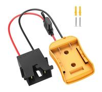 Adaptador de batería de 20 V para DeWalt con conector de arnés de cable de 12 AWG, compatible con DCB205 DCB206 DCB204 DCB203 DCB200, amarillo y negro