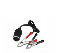 Adaptador de batería de coche de 12 V 24 V a enchufe con clip de cocodrilo y cable de 30 cm para alimentación automotriz por debajo de 100 W