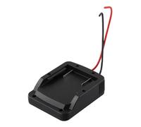 Adaptador de batería de iones de litio de 18 V a cable de salida de 2 cables para alimentación eléctrica para bicicleta, monopatín, coche de juguete, equipo de camping, motor CC para - negro