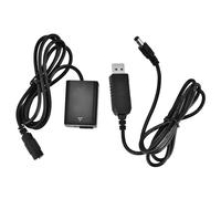 Adaptador de batería ficticia con cable USB de batería externa de CC de repuesto para Sony Nex Series A35A7A6000, fuente de alimentación larga con