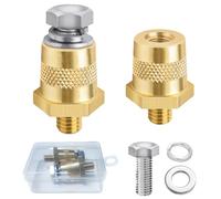 Adaptador de batería M8, par de bornes de batería de Bolatus M8 con 2 tornillos de acero inoxidable y 4 arandelas para motocicletas, coches, barcos