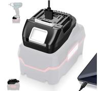 Adaptador de batería PAR20MT para Parkside a Makito, adaptador para herramienta Makita a batería Parkside Xteam de 20 V con puerto de carga rápida USB A y C (solo convertidor)