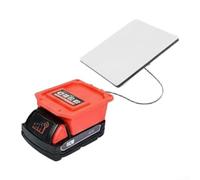 Adaptador de batería para cargador de coche, interfaz de enchufe convertidor de 1820 V para uso externo, compatible con cargadores automotrices y dispositivos móviles (rojo)