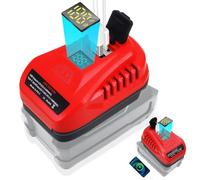 Adaptador de batería para Einhell, cargador de batería, cargador USB portátil con tipo C PD2.0 y 1 puerto USB QC3.0, puede cargar la batería para Einhell 18 V batería de repuesto cargador