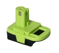 Adaptador de batería para herramientas Liyo, acero resistente para convertidor de enchufe de impacto para alimentación inalámbrica para fuente DIY (DM18RL-verde)