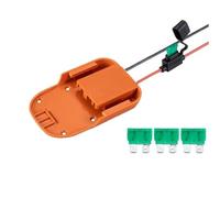 Adaptador de batería para Ridgid AEG 18V, conector de base de alimentación con fusible de 30 A, cable de 14 AWG, color naranja