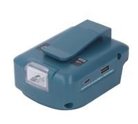 Adaptador de batería Portable Compacto de 12 VDC Converter de batería de Litio con LED y cinturón USB Tipo C para BL1518 LB20 PCC680L FMC680L [Manufactura Industrial de