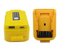 Adaptador de batería USB dual para baterías de litio Dewalt de 18 V, cuenta con placa de carga protectora (B)