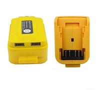 Adaptador de batería USB dual para baterías de litio Dewalt de 18 V, cuenta con placa de carga protectora (A)
