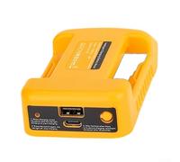 Adaptador de batería USB para Dewalt, convertidor de corriente de 18 V, convertidor de luz de trabajo LED portátil, con puertos de salida duales, para smartphone, tablet, cámara (amarillo)