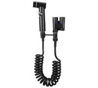 Adaptador de Bidé para Inodoro de 2 Vías, Desviador Doble Negro | Abs, Instalación Sencilla, Distribución Precisa del Agua, Diseño Compacto para Baño, Uso Doméstico