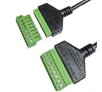 Adaptador de bloque de terminales de tornillo RJ45 a 8 pines, cable de red verde de 30 cm con destornillador, para CCTV y Cat5/Cat5e/para cable Cat6/Cat7, arriba/abajo/izquierda/derecha (derecha)