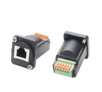 Adaptador de bloque terminales sin soldadura RJ12 6P6C tipo D, adaptador hembra a resorte, a tornillo