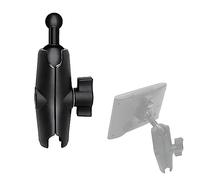 Adaptador de bola de 25 mm a 17 mm para soportes RAM tamaño B brazo de doble enchufe, Garmin 17 mm patrón de montaje de bola giratoria soporte GPS (brazo de doble enchufe: largo 9,5 cm)