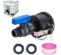 Adaptador de bolsa IBC resistente a fugas de 2 pulgadas para tanques de 275330 galones, válvula mejorada para un flujo eficiente