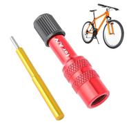 Adaptador de bomba de horquilla de bicicleta - Extensión de válvula de aluminio de 47 mm para amortiguadores de suspensión neumática empotrados, adaptador de liberación para bombas de amortiguador
