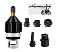 Adaptador de Bomba SUP, Adaptador Válvula para Canoa, adaptador Inflable para Bomba de Aire con 4 Boquillas, para Paddle Board, Bote Inflable, Kayak