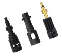 Adaptador de boquilla compatible con Karcher con ajuste hembra de desconexión rápida para lavadoras a presión Lavor, ABS resistente y latón (C)