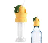 Adaptador de boquilla de botella de agua - Adaptador portátil para niños, tapón de pajita de agua mineral de silicona con pajita | Accesorio universal para tapón de botella para la mayoría de botellas