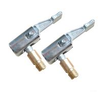 Adaptador de boquilla de cobre para bomba de bicicleta con portabrocas inflable rápido y bloqueo de pulgar para una conexión rápida y de fugas a válvulas y bolas de neumáticos (tipo A)