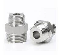 Adaptador De Boquilla De Rosca Macho, Acopladores De Conector De Instalación De Tuberías De Acero Inoxidable 304, 1 Uds.(1/4-1/4)