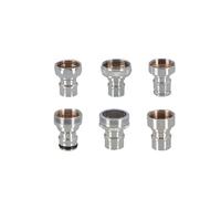 Adaptador de boquilla for grifo de lavadora con rosca de 1/2 pulg. y 3/4 pulg., interfaz de boquilla de entrada de agua, conector for lavado de autos, lavabo for vegetales(BT models)