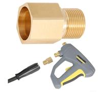 Adaptador de boquilla para lavadora a presión para unidades Karcher, construcción de latón resistente diseñada para uso repetido y sellos estables de alta presión (B)