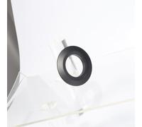 Adaptador de botón de descarga doble para inodoro de 38 mm, kit de conversión de plástico resistente, parche de conversión de sistemas de descarga dual para tanque de 48 mm y 58 mm (negro)