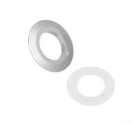 Adaptador de botón de sistema de descarga dual 38mm Fit 48mm 58mm Hole Toilet Water Tank Piezas de repuesto Negro (Plata)