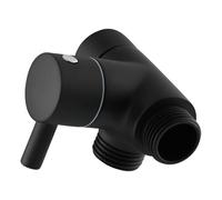 Adaptador de brazo ducha latón G1/2"Válvula desviadora for cabezal mano y fijo para Baño de Cocina(Black)